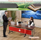 Conference Table Flip Top Mobile Conference Room Tables,Folding Conference Table with Wheels,Large Meeting Training Seminar Table Saving Space for Office Classroom(6D,47.2'')