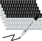 Buecs Black Dry Erase Markers, Low-Odor, 80 Count, Chisel tip, Perfect for Writing on Whiteboards, Dry-Erase Boards, Glass, School Office Supplies