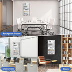 EasyPAG Wall File Holder 10 Tier Mesh Hanging Folder Organizer with Flat Tray Wall Mounted Mail Organizer Magazine Paper Desk Shelf with Nametag Label for Office Home School, Silver