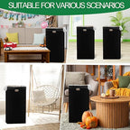 Nosiny 30 Pcs 50 Gallon Corrugated Cardboard Trash Cans for Events, Disposable and Reusable Cardboard Bin Bulk with Trash Bag, Recycling Pop-up Garbage Box, Foldable Waste Container for Party (Black)