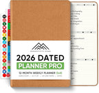 Dated, 2026 Planner, 5.8” x 8.3” - The #1 Productivity Planner to Achieve Your 2026 Goals - Planner 2026-2027 by PRODUCTIVITY STORE (A5, BROWN)