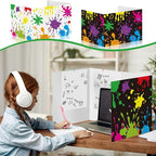 Cinrobiye 24 Pcs Inspirational Privacy Folders Standard for Students Cardboard Shields Test Privacy Boards Motivational Words Desk Dividers Shield for Classroom School Study Supplies (Ink)