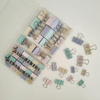 76 Pcs Colored Binder Clips Paper Clamps Assorted Sizes Small Medium Large Colorful Binder Clips for Office Supplies Set