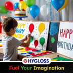 Hygloss Large Colored Poster Board 22x28 - 25 Assorted Standard Color Poster Boards Bulk Pack - Red, Yellow, Green, Blue, Black - 10 Pt. Thickness Poster Board Paper - Posterboard Multipack 22" x 28"