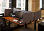 Stand Up Desk Store ReFocus Raw Clamp-On Acoustic Desk Divider Mounted Privacy Panel to Reduce Noise and Visual Distractions (Castle Gray, 59" x 16")
