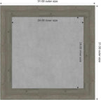 Amanti Art Grey Framed Magnetic Board 31x31 Medium Vision Board for use with Magnets, 100% Metal Sheet to Display Items as Office Decor or for Home Organization in mudroom, Kitchen or Kids Room
