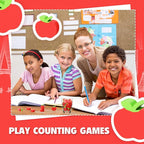 60pcs Mini Apple Erasers for Kids Bulk Classroom Welcome Back to School Gifts Classroom Counting Math Manipulatives Teacher Supplies Stationary Party Favors