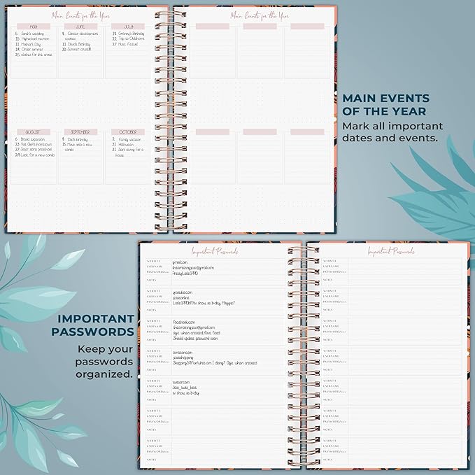 PLANBERRY Large Hourly Schedule Planner Premium – Undated Organizer for Productivity, Time Management & Budget, 8x10.4″ (Tropical Night)