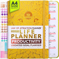 Life Planner - Undated Weekly & Monthly Planner, 12-Month Journey to Increase Productivity | Gratitude Journal, Life Organizer & Goal Journal | Include Foldable Vision Board, Habit Tracker & Stickers