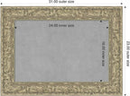 Amanti Art Silver Framed Magnetic Board 23x31 Medium Vision Board for use with Magnets, 100% Metal Sheet to Display Items as Office Decor or for Home Organization in mudroom, Kitchen or Kids Room