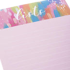 Graphique Magnetic Notepad, Brush Strokes – 100 Sheets, 4” x 9.25” x .5” – Front Says, “Lists”, Sticks to Any Magnetic Surface, Perfect for Shopping and Grocery Lists, Makes a Great Gift