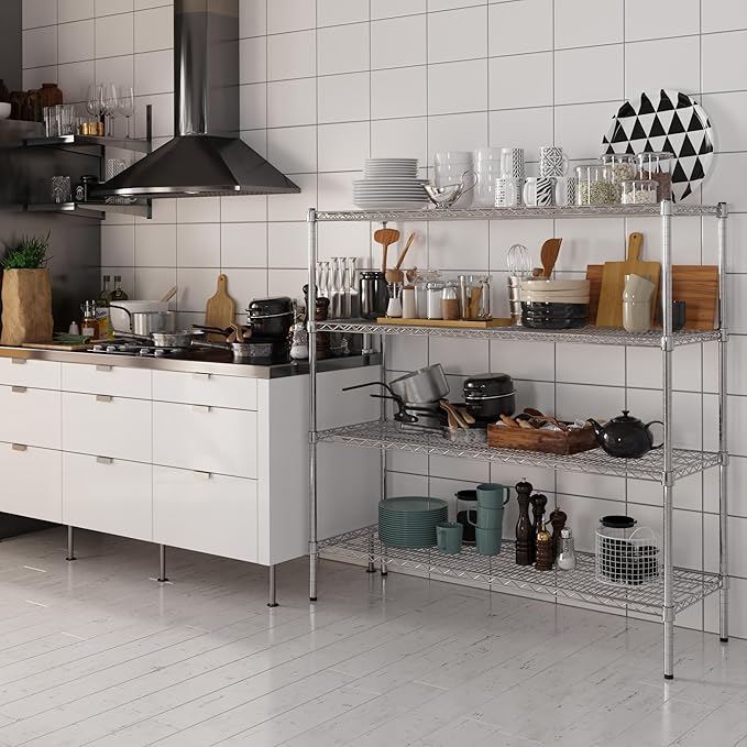 Regal Altair 18" Deep x 54" Wide x 54" Height Wire Shelving Kit | 4-Tier | NSF Commercial Storage Rack Unit