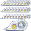 Lewtemi 60 Pcs White Correction Tape Bulk, 39.4 ft Wrong out Tear Resistant Tape Easy to Use Applicator for Office School Teachers Note Taking Journal Scrapbooking Home Supplies