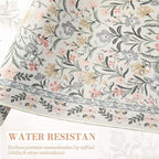 iCasso Desk Matt for Desktop, Cute Desk Pad Mat, XXL Large Mouse Pad, Anti-Slip Big Mousepad with Stitched Edges, Keyboard Pad for Computer(Gray Floral)