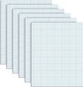 Ctosree 6 Pcs 8.5 x 11 Quadrille Pads 10 Squares Per Graph Paper Pad Back to School Engineer Grid Paper Pad for School Supplies 50 Sheets/Pack