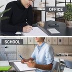 Yoment Desk Calendar 2026, Jan 2026-Dec 2027, 2026 Desk Calendar Large 17 x 12, 2026 Calendar with Plastic Cover, Pockets, to-Do Lists, Desktop Wall Calendar 2026-2027 for Office School Home, Gray