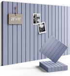 Fluxynara Felt Bulletin Board Tiles -28"x18" with 40 Adhesive Tabs, Cork Board Alternative for Office Decor, Push Pin Board Wall Organizer 6-Pack (Soft Periwinkle)