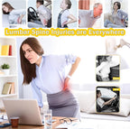 Super Soft Lumbar Support Pillow for Car, 100% Memory Foam Lumbar Pillow with Breathable Removable Cover, Ergonomic Design - Back Pillow Lumbar Support Pillow for Office Chair/Back Pain Relief(Black)