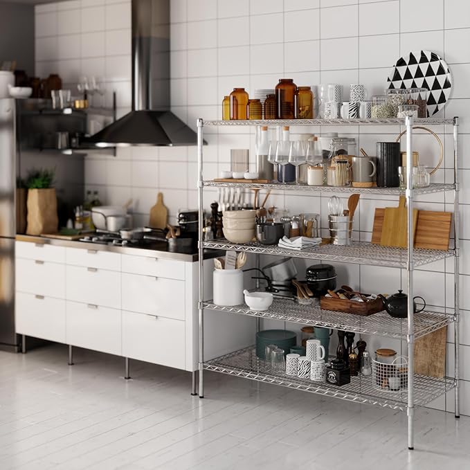 Regal Altair 24" Deep x 54" Wide x 64" Height Wire Shelving Kit | 5-Tier | NSF Commercial Storage Rack Unit