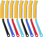 JOYMOOP 8 Pack Crevice Cleaning Brush, Hard Bristle Grout Brush, House Cleaning Supplies, Magnetic Gap Cleaning Brush for Kitchen, Bathroom, Window, Toilet, Multifunctional Cleaning Tools-4 Colors
