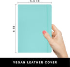PAPERAGE Lined Journal Notebook, (Mint), 252 Pages, Medium 5.6 in x 8 in - 100 GSM Thick Paper – Hardcover Journaling Notebook for Work, School & Note Taking