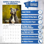 2026 Pit Bulls Monthly Wall Calendar | Pitbull Dog Calendar September 2025 - December 2026