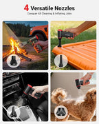 GOOLOO F3 Compressed Air Duster, 150000RPM Duster for Cleaning, 3-Gear Rechargeable Electric Air Blower with Fast Charging, Cordless Mini Blower for PC, Computer, Car, Keyboard, Outdoor