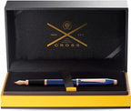 Cross Century II Refillable Fountain Pen, Fine Nib, Includes Luxury Gift Box - Translucent Cobalt Blue Lacquer