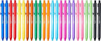 Amazon Basics Multi Colored Ballpoint Pens for Smooth Writing, Assorted Colors, Retractable, 24-Pack