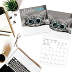 Graphique 2026 Classic Cats Wall Calendar | 12” x 12” | Thick Paper | Home & Office Organizer | Large Monthly Grid | 3 Languages & Marked Holidays | 4 Month Preview Page for 2027