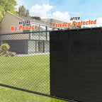 iCover 6x50ft Privacy Screen Fence, Outdoor Fencing Panels, Garden Windscreen Mesh Shade Sail Net Barrier, Include Reinforced Bindings and Brass Grommets Cable Zip Ties, Black