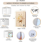 Life Mastery Planner - A 12 Month Journey to Crush Your Goals, Increase Productivity, Passion, Success & Happiness - Weekly & Monthly Life Planner, Habit-Tracker, Gratitude Journal & Organizer