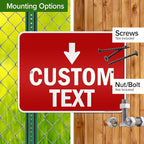 Custom Arrow,Custom Directional Sign, Down Arrow,18x24 Inches, 3M EGP Reflective, Rust Free .080 Aluminum, Fade Resistant, Made in USA by My Sign Center