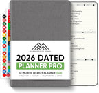 Dated, 2026 Planner, 5.8” x 8.3” - The #1 Productivity Planner to Achieve Your 2026 Goals - Planner 2026-2027 by PRODUCTIVITY STORE (A5, GREY)