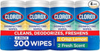 Clorox Disinfecting Cleaning Wipes Variety Pack, 75 Count Each, Pack of 4 (Package May Vary)