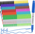 Affisure 12 Colors Permanent Markers， 144 Pack colored marker sets, Assorted Colors Marker，Fine Point， Permanent Markers Bulk, Fast Dry, Waterproof, work on Plastic, Glass, Metal, Wood and Stone