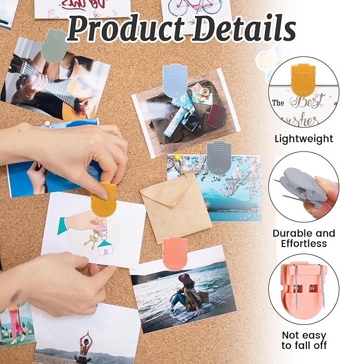 25 Pcs Maillard Color Cubicle Clips for Fabric Walls, Cubicle Hooks Cubical Office Accessories for Works, Cork Board Fabric Clips for Hanging Desk Organization Picture Note Memo Office Photos Wa