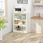 Bevfint 43 in Tall Bookcase, 3-Tier Bookshelf Open Storage, 33 inch Wide Floor Standing Indoor Furniture, Book Cases for Home School Library Office Bedroom Kids, White 3 Tiers