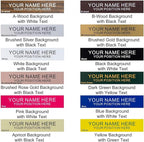 Personalized Office Engraved Name Plate With Wall or Desk Holder 2"x10"
