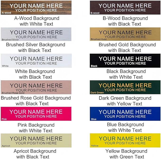 Personalized Office Engraved Name Plate With Wall or Desk Holder 2"x10"