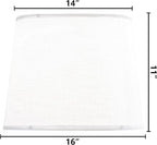 GO&SO Large White Texture Lamp Shades Set of 2,Drum Lampshades Replacemnt for Table Lamps Floor Lamps-14"Top × 16" Bottom × 11" High(Spider),Required Assembly-Modern Floor Lamp for Living Room