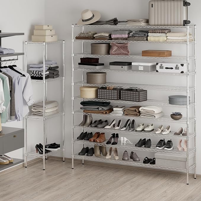 Regal Altair 14" Deep x 72" Wide x 86" Height Wire Shelving Kit | 10-Tier | NSF Commercial Storage Rack Unit