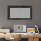 Amanti Art Black Framed Magnetic Board 17x29 Small Vision Board for use with Magnets, 100% Metal Sheet to Display Items as Office Decor or for Home Organization in mudroom, Kitchen or Kids Room