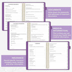 SUNEE End of Life Planner - I'm Dead Now What Planner for Seniors & Family Legacy, Large Print Spiral-Bound Estate Planning Organizer with Tabs - Final Wishes, Passwords & Funeral Planning, A4, Purple