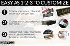 Made in USA Personalized Desk Name Plate – Custom Engraved Office Sign, 2”x8” – Choose Color, Font & Holder by Griffco Supply