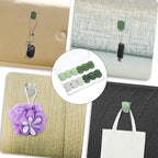 InnoHHustle 12 PCS Cubicle Clips, Fabric Panel Wall Clips Plastic Cubicle Hooks Panel Push Clip Cubicle Wall Accessories for Hanging Pictures Photo Frame Office Notes Memos Messages (Sage Green)