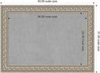 Amanti Art Silver Framed Magnetic Board 31x43 Large Vision Board for use with Magnets, 100% Metal Sheet to Display Items as Office Decor or for Home Organization in mudroom, Kitchen or Kids Room
