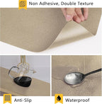 WochiTV Shelf Liner for Cabinets, Drawer Non Adhesive Non Slip Foam Mat for Kitchen, Pantry, Bathroom, Cupboard, Garage, Closet, Shelves, Drawer, Tool Box, Tan 17.5 x 118 inches