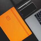 Wyze Planner Undated Daily Planner – 1-Year B5 Productivity Organizer with Two-Page Weekly Spread, Goal Setting, Habit Tracker, Weekly & Monthly Pages – Hardcover Time Management Notebook (Orange)