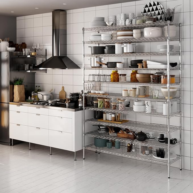 Regal Altair 18" Deep x 60" Wide x 86" Height Wire Shelving Kit | 10-Tier | NSF Commercial Storage Rack Unit